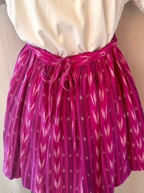 GAP Women's Fuchsia Ikat Drawstring Skirt